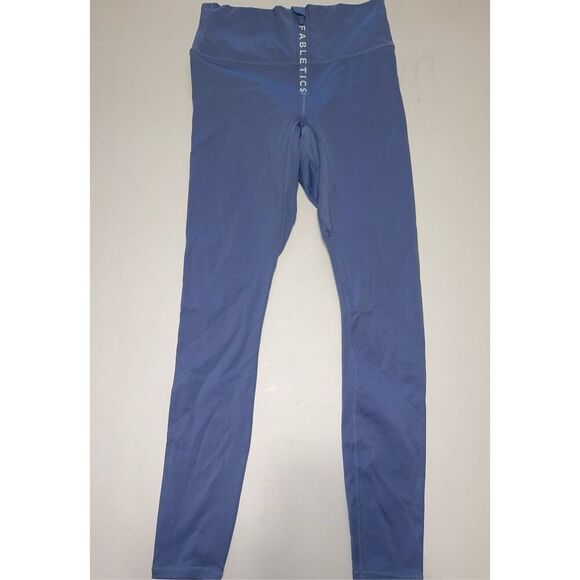 Fabletics High-Waisted Motion365 Legging Blue Zip Up Solid Activewear Womens Sma - Picture 1 of 6